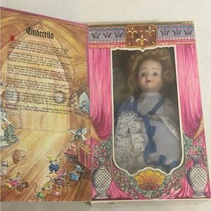 Cinderella Storybook Doll Knickerbocker Marie Osmond Porcelain 8 VTG